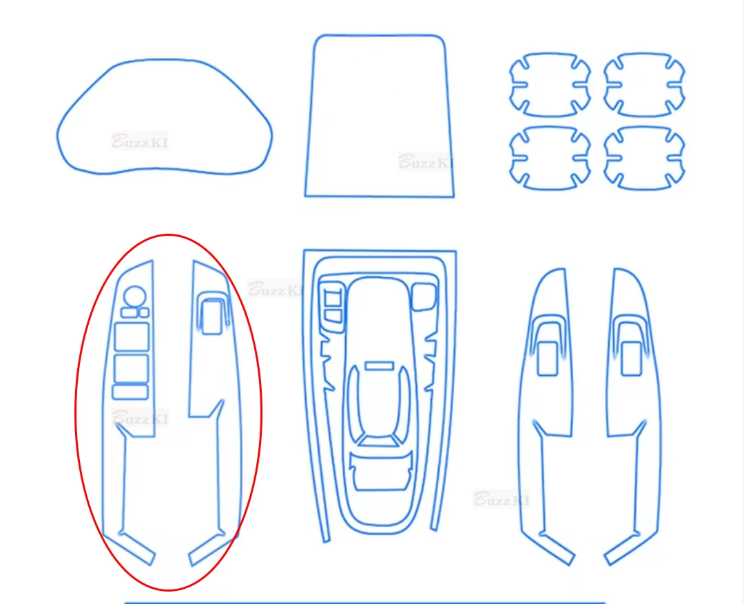 แผ่นฟิล์มซ่อมป้องกันรอยขีดข่วนสำหรับ Hyundai IX25 2020-2021แผงควบคุมระบบนำทางส่วนกลางอุปกรณ์ภายในรถยนต์ TPU