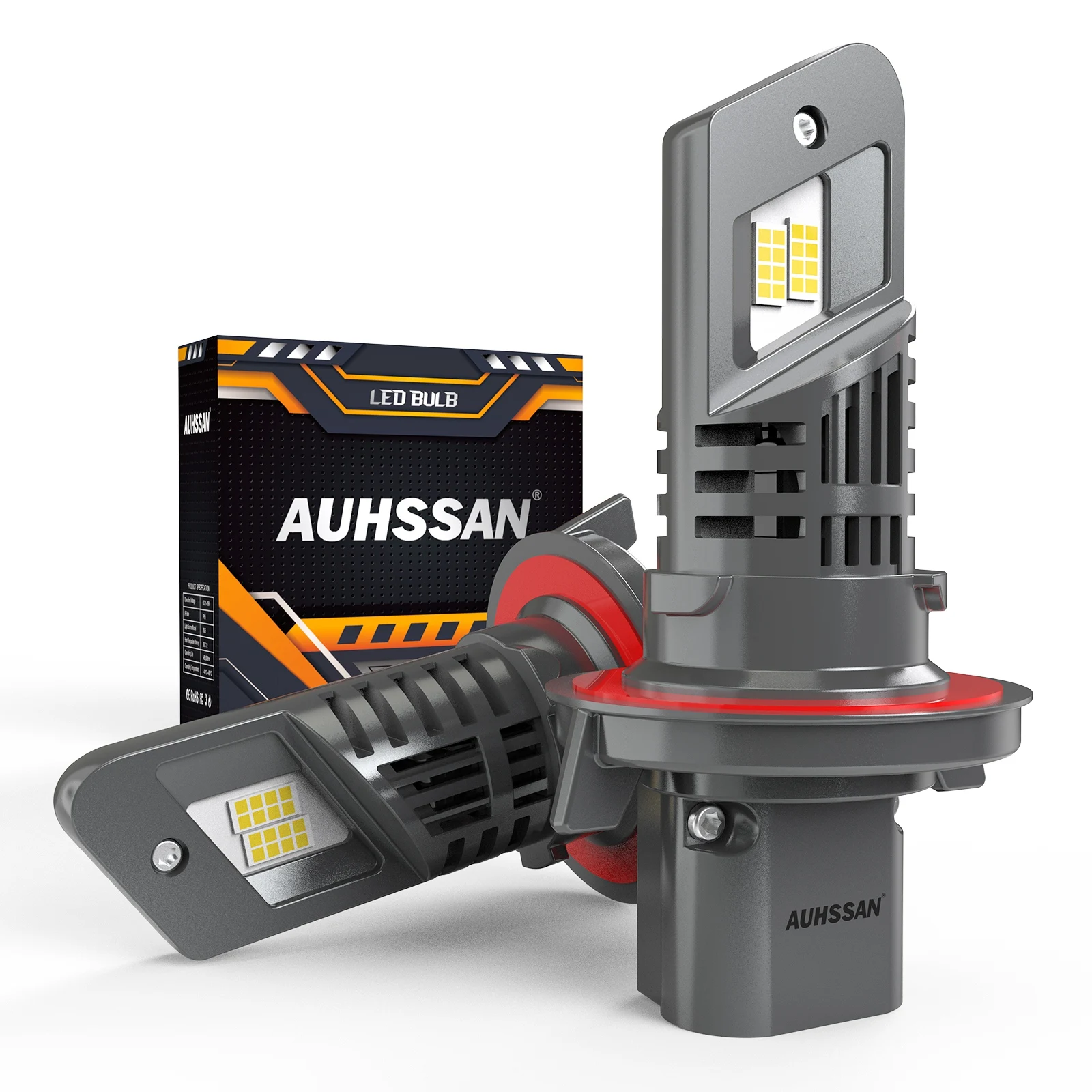 

AUHSSAN 2pcs H13 9008 Led Car Headlight Super Bright 6000K White 20000Lm High Low Beam Headlight For Ford Chevrolet Silverado