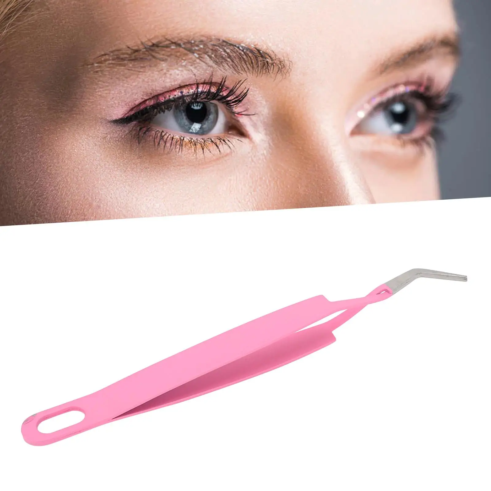 Curvo Dica Volume Lash Extensões Pinças para Salon Mulheres, Slip Resistente, Multifuncional