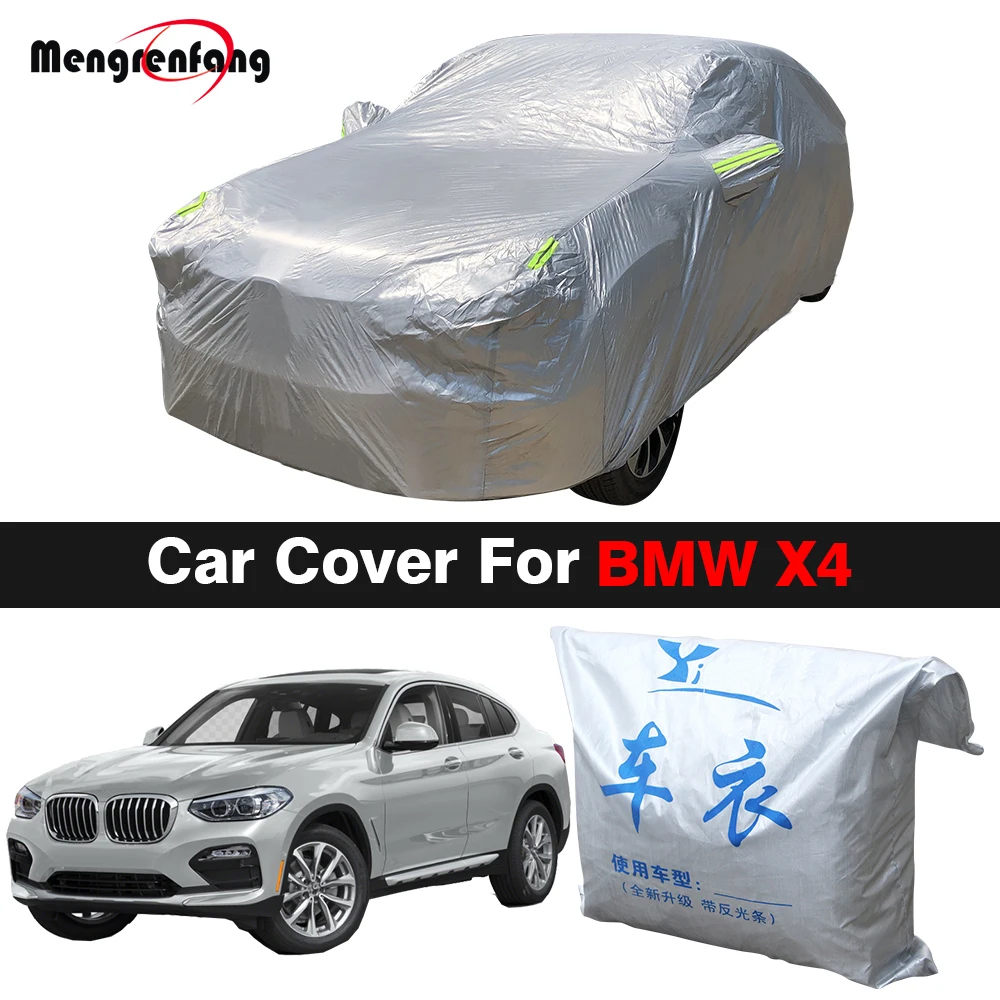 Full Car Cover SUV Summer Anti-UV Sun Shade Snow Rain Wind Dust Prevent Cover For BMW X4 2014-2022