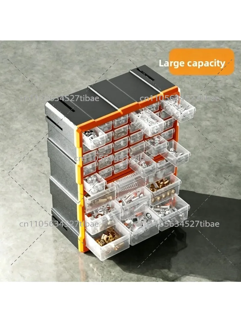 Transparent Plastic Storage Drawer Organizer Multi Functional Parts Tool Classification Box