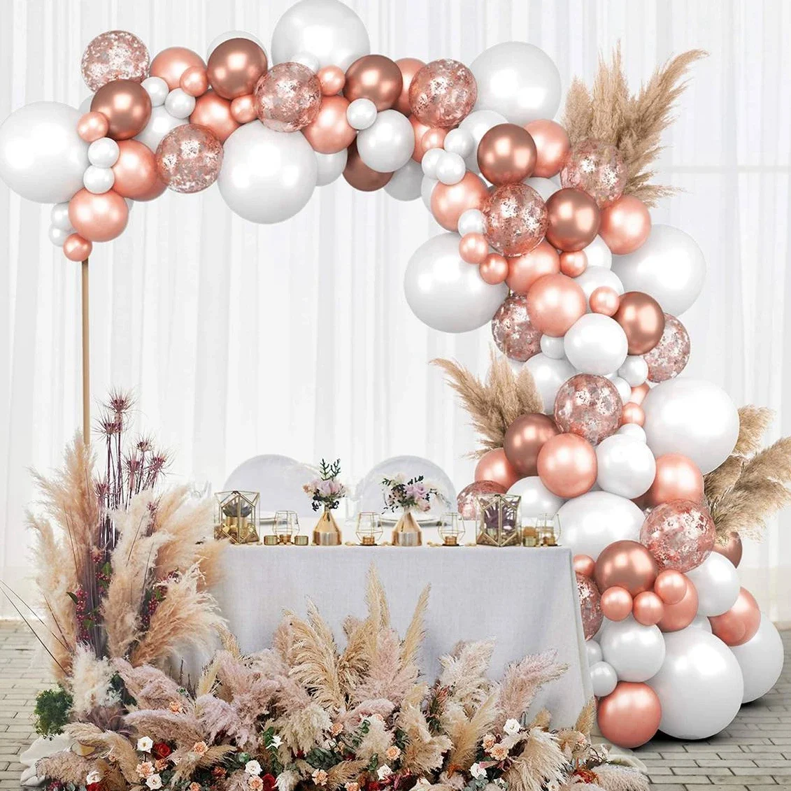 

Rose Gold Balloon Garland Arch Kit Wedding Birthday Baloon Birthday Party Decor Kids Baby Shower Latex Confetti Ballon Balon