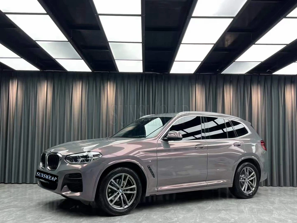 

Galaxy Grey автомобильная пленка ПЭТ глянцевая фантомная пленка для изменения цвета для модификации внешней части автомобиля 5x59 футов/рулон