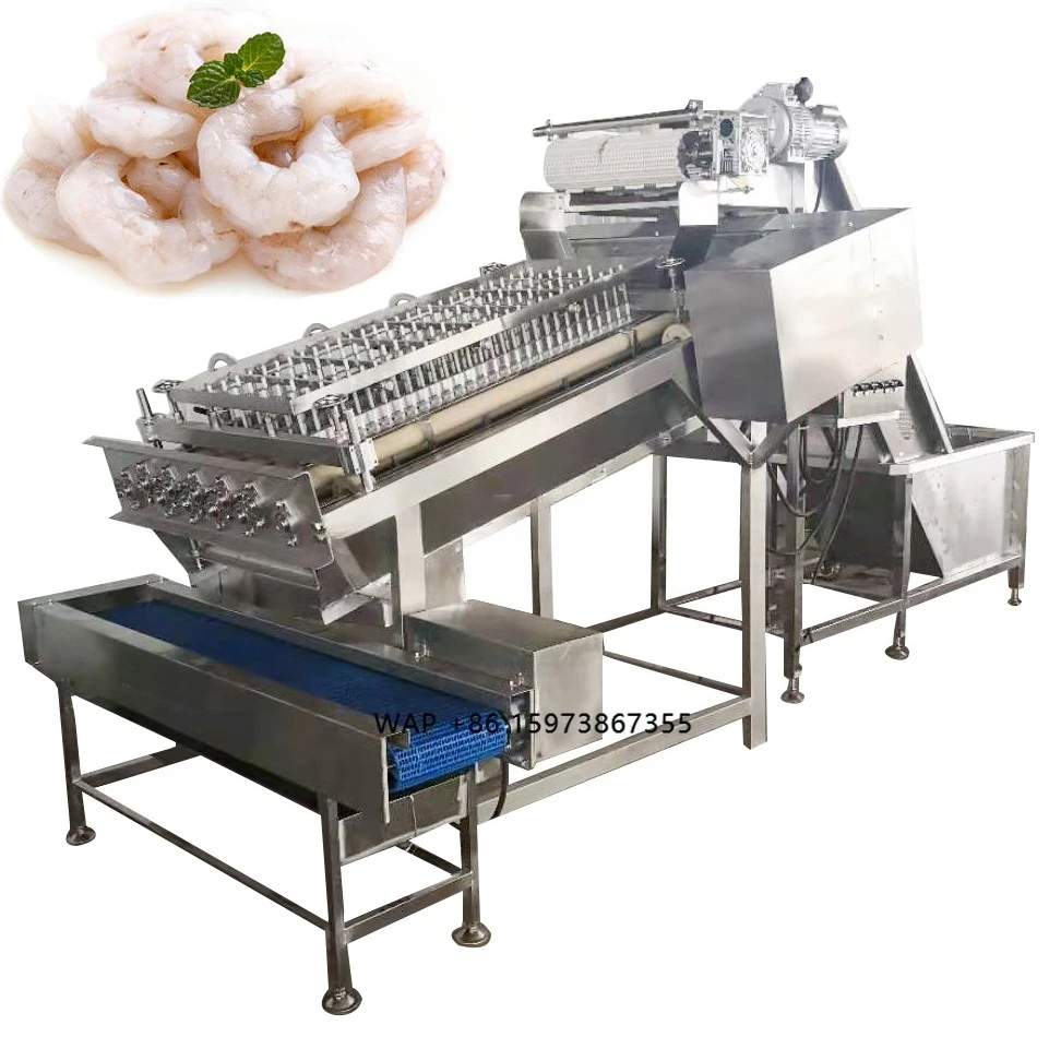 Automatic Shrimp Peeling and Deveining Machine Dried Shrimp Peeler and Deveiner Machine Shrimp Dehead Sheller Machine