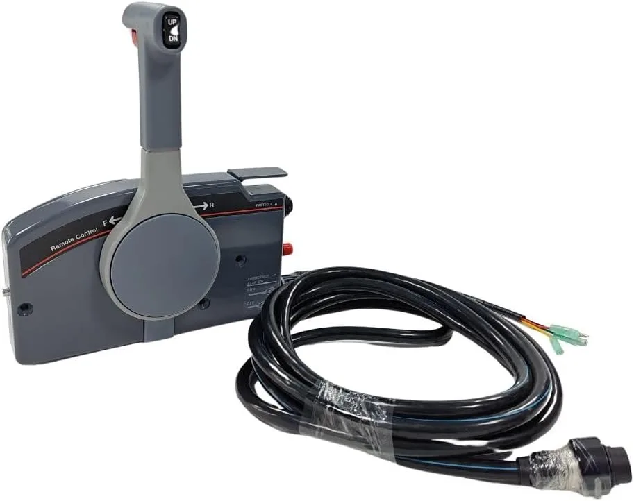 

[United States in Stock] 10 Pin Marine Outboard Remote Control Box Right Side Mount 16 FT Pull Throttle Engine Accessory