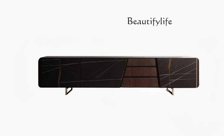 

Light luxury high-end entrance cabinet Modern simple dining side cabinet Italian marble entrance decorative cabinet