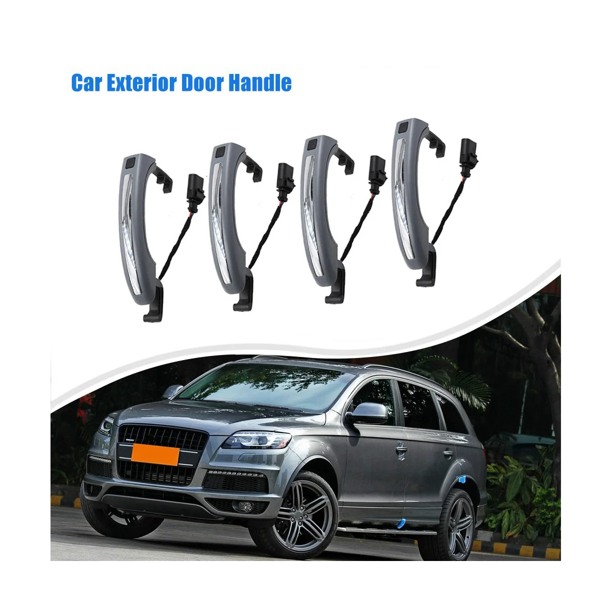 

4Pcs Car Smart Sensor Exterior Door Handle for Audi Q7 2007-2015 4L0837205A 4L0837205B