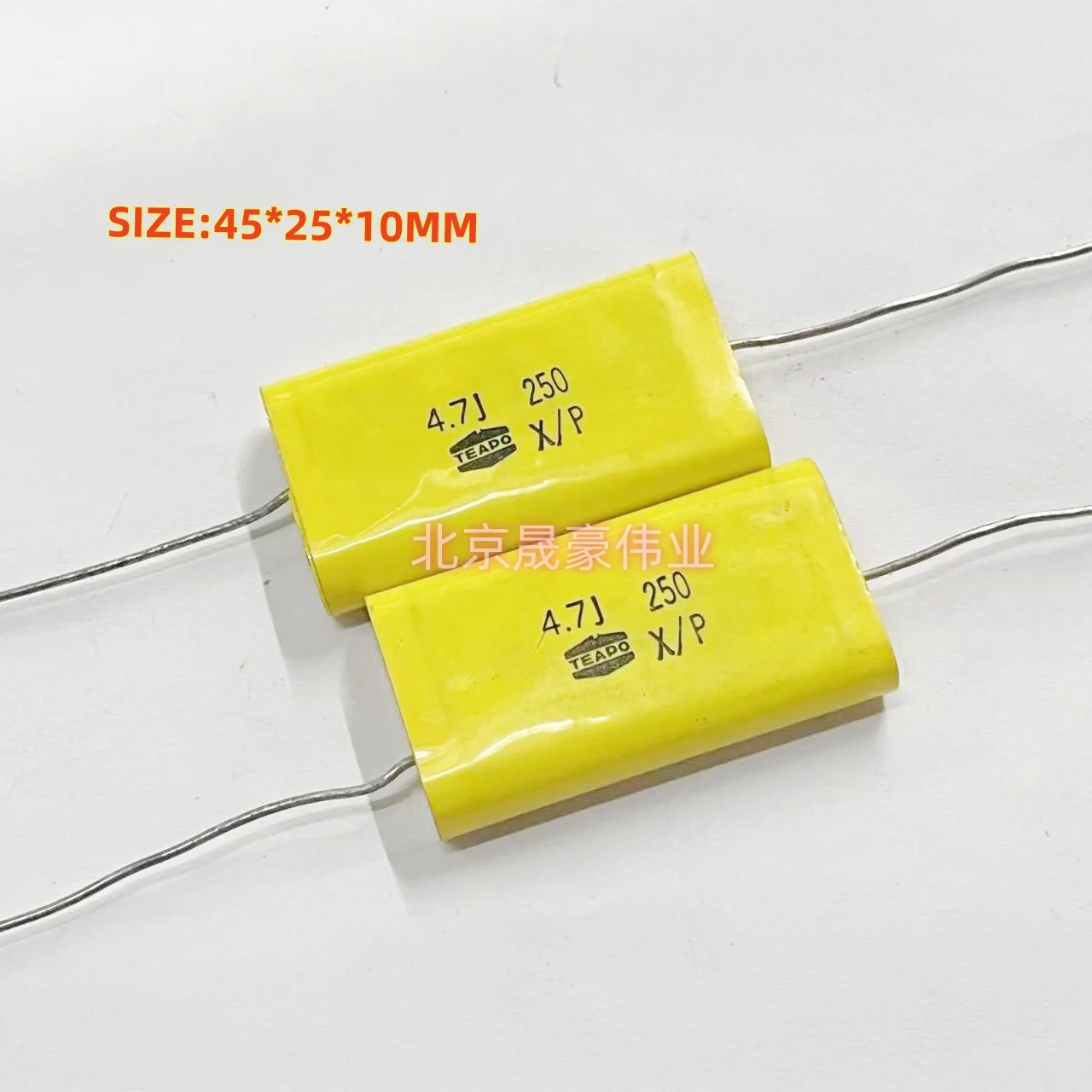 2pcs  250V4.7UF TEAPO Non Inductive Film Capacitor 4.7J 250V Copper Pin Non Polarized Capacitor 4.7UF/250V 475K Accuracy 5%