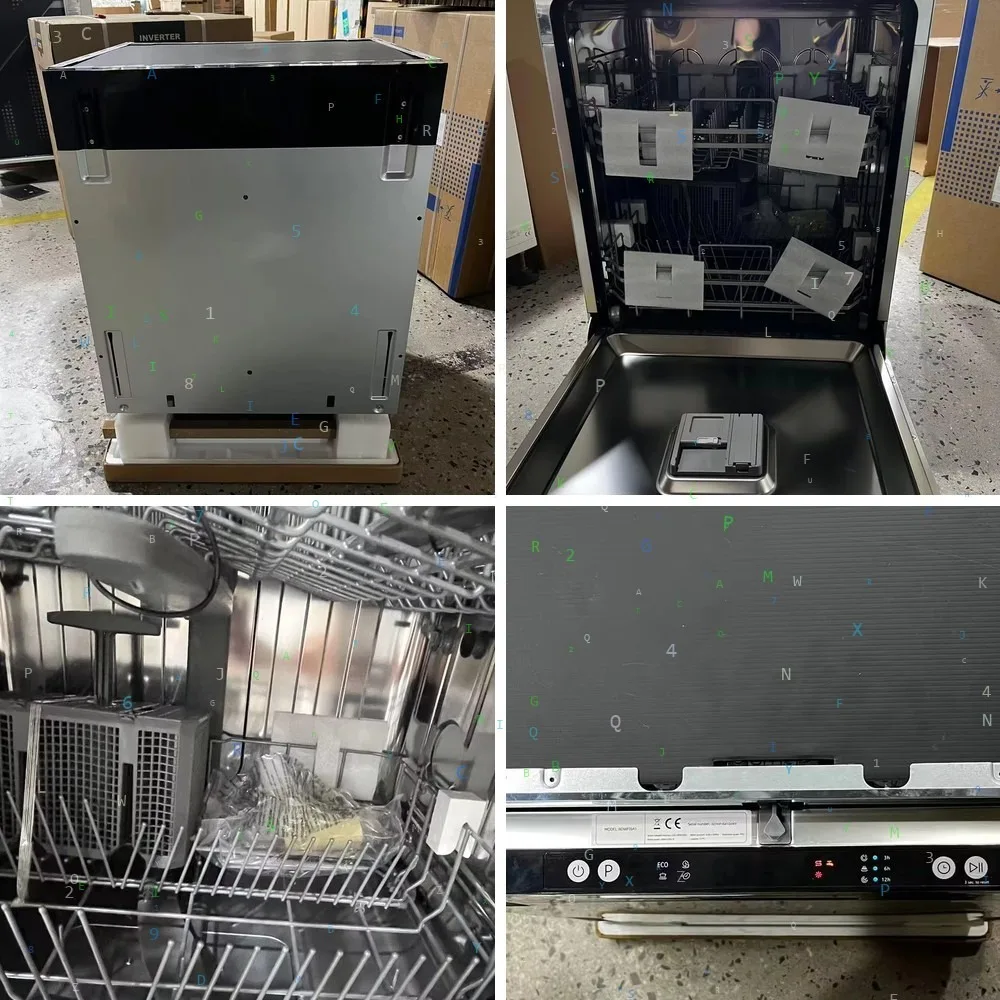 Accommodates 13 Sets Food Dehydrator Fully Embedded Hotel Restaurant Commercial Integrate 60cm 4 Washing Programs Cooking Mixing