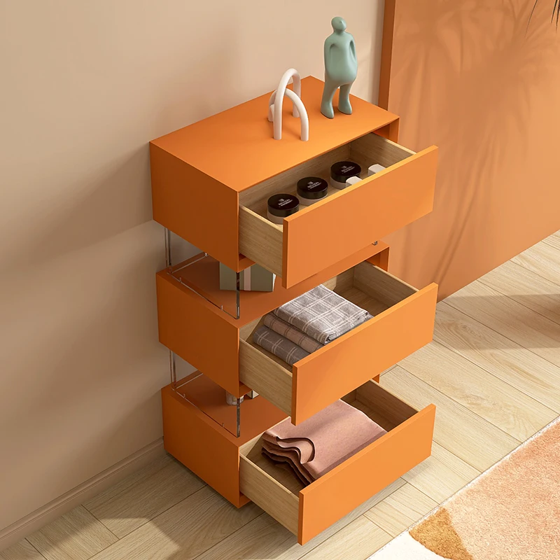 خزانة معلقة بثلاثة دلاء، تصميم إيطالي بسيط وحديث، خزانة بأدراج من الخشب الصلب، خزانة غرفة النوم