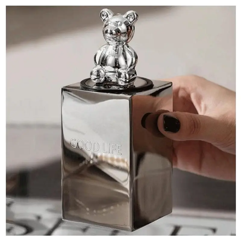 B62B Stainless Steel Toothpick Holder Push Type Automatic Dispenser -Up Round Container for Home Kitchen Restaurant