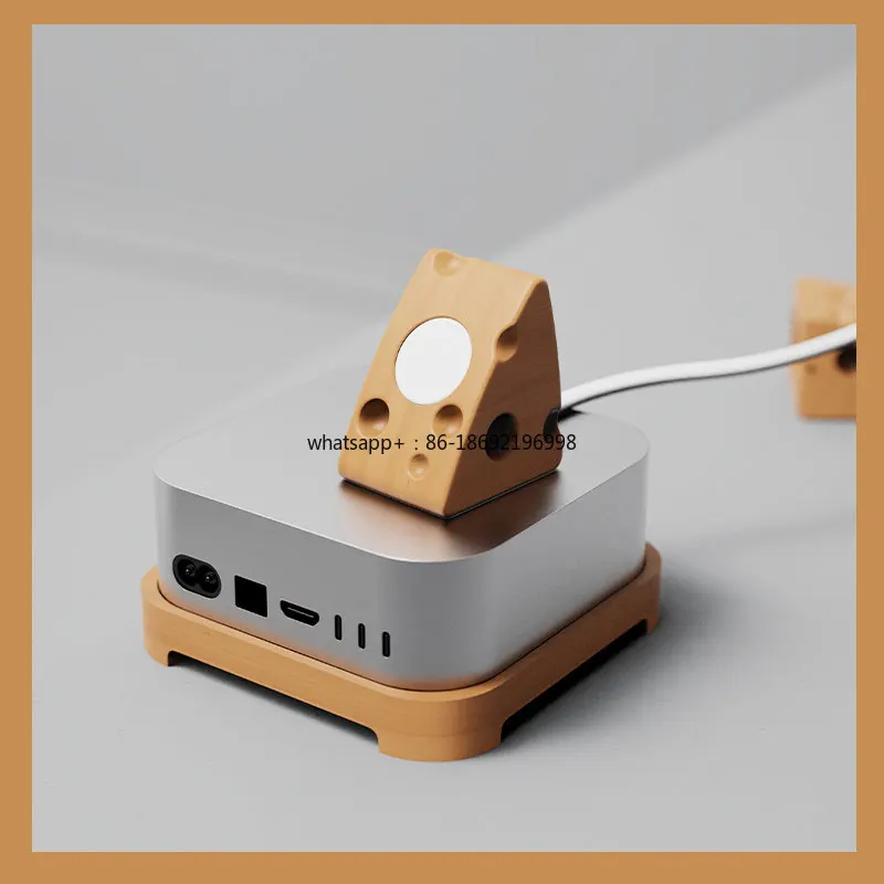 Cheese Charging Base Solid Wood Desktop Charging Bracket Watch Magnetic Charging