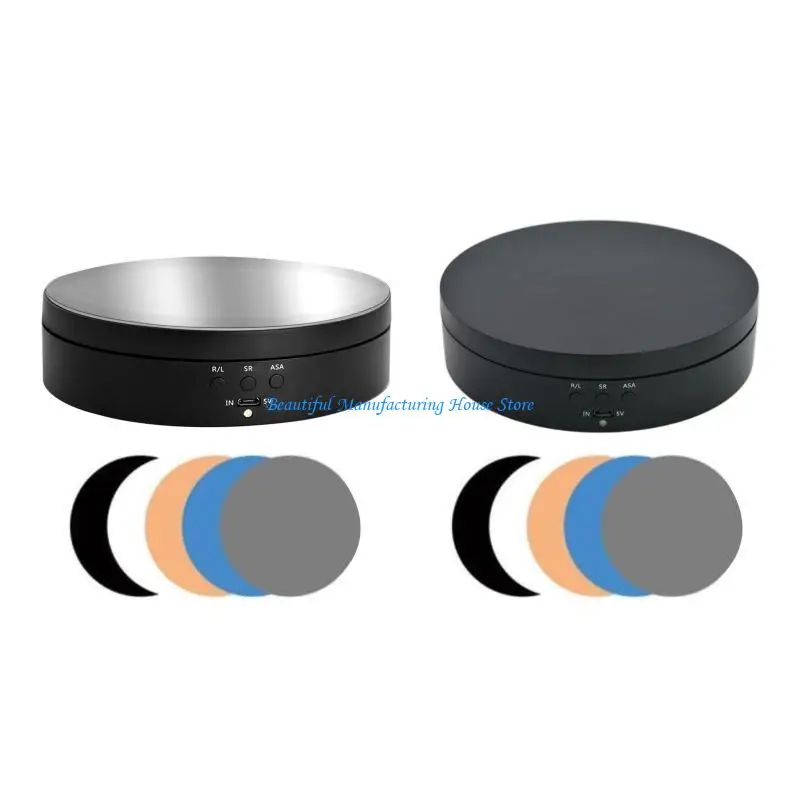 E56A 360 Degree Motorized Rotating Turntable 3 Speeds Electric Rotating Display Stand Revolving Base Video Props