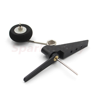 2 Set 60-90 Class Steerable Tail Wheel Bracket Assembly and Steering System Aircraft Tail Wheel 25MM For DIY RC Airplane Parts