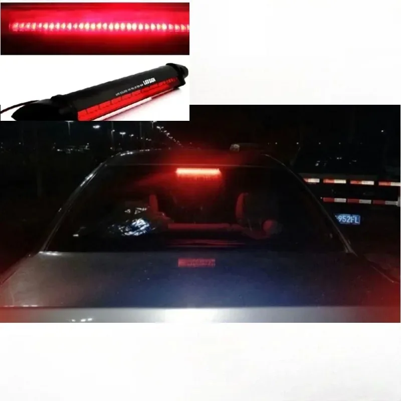 

12V Red LED Third Brake Light Bar High Mount Stop Warning Rear Parking Signal Lamp For Truck Car Universal