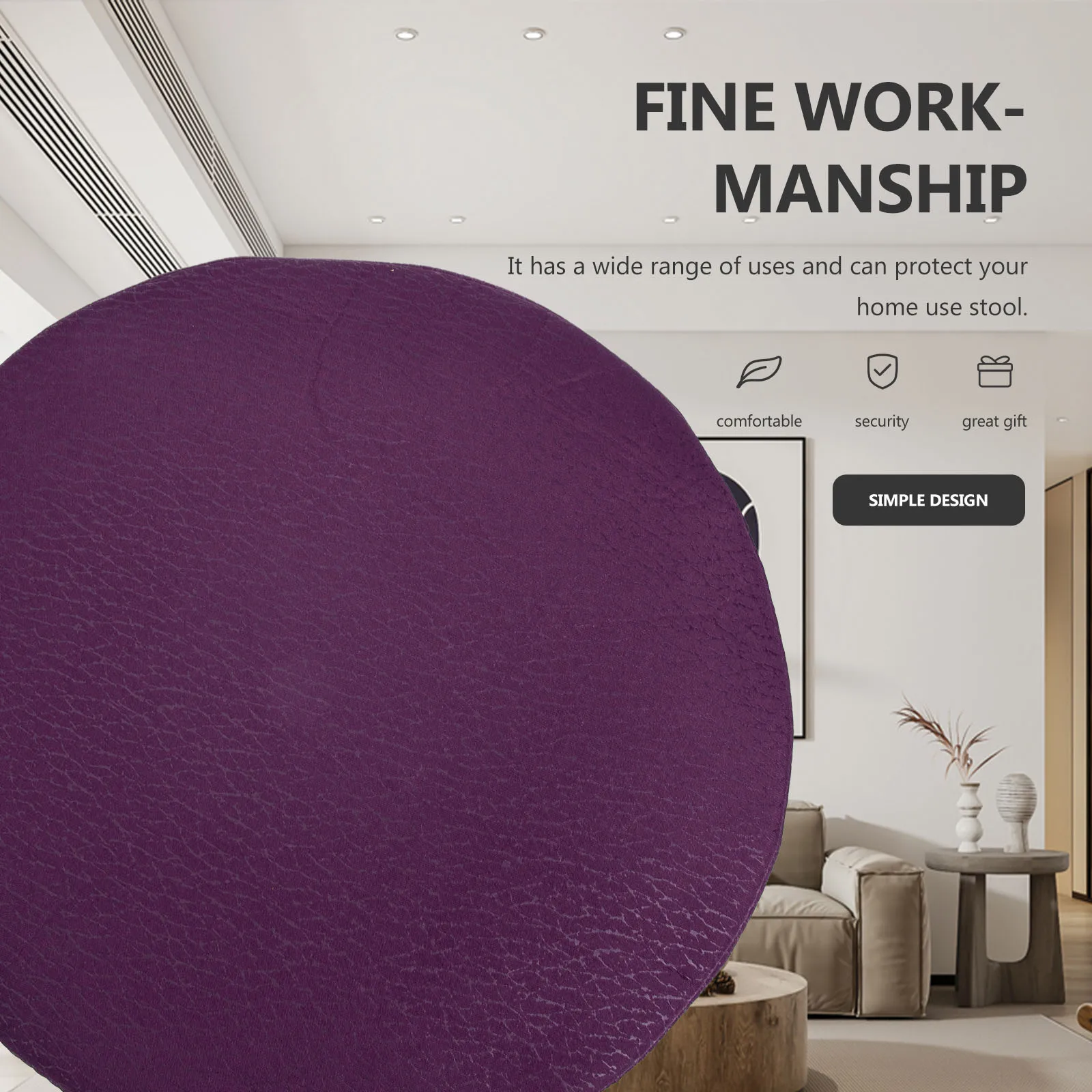 

Round Cover 30cm Thick Fabric Protector Decorative Cushion Dust Proof Bar Stool Covers Stool Surface Protector Sofa Cover Home