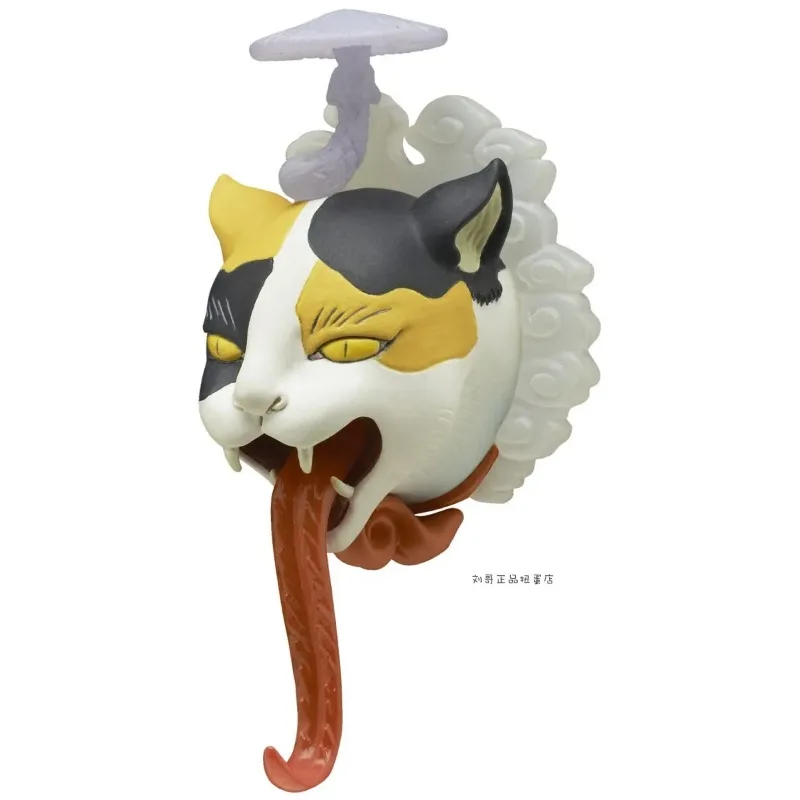 KITAN CLUB Gashapon Cat Monster Head Figure Gacahpon Aayako Ishiguro Cat's Tongue Refrigerator Magnet Model Capsule Toy