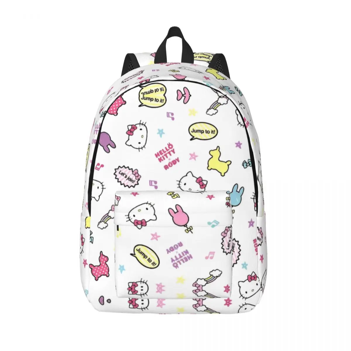 حقيبة ظهر Hello Kitty Jump To It للطلاب في المدارس الابتدائية والثانوية وحقائب كتب للمراهقين وحقيبة نهارية رياضية