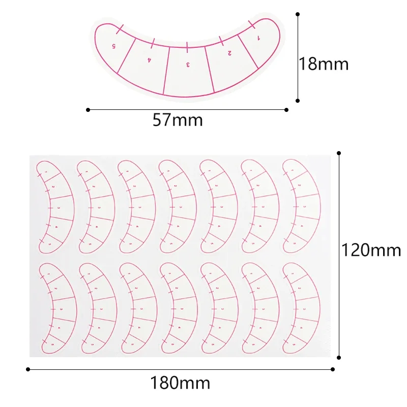 70 paia di adesivi per mappatura ciglia sotto i suggerimenti per il posizionamento degli occhi Adesivo per la pratica dell'estensione delle ciglia Cuscinetti per gli occhi Strumenti per toppe di carta