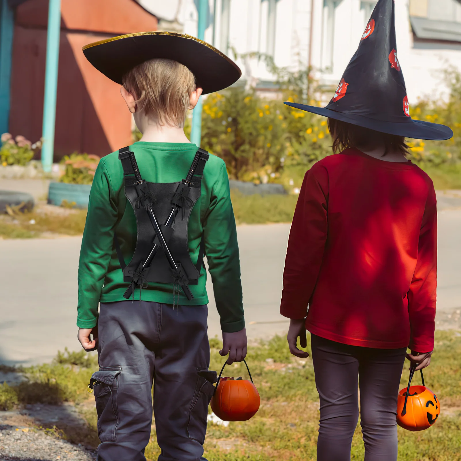 

Dual Sword Bag Shoulder Strap Sword Carry Case For Cosplay Medieval Costume Back Harness Travel Sturdy