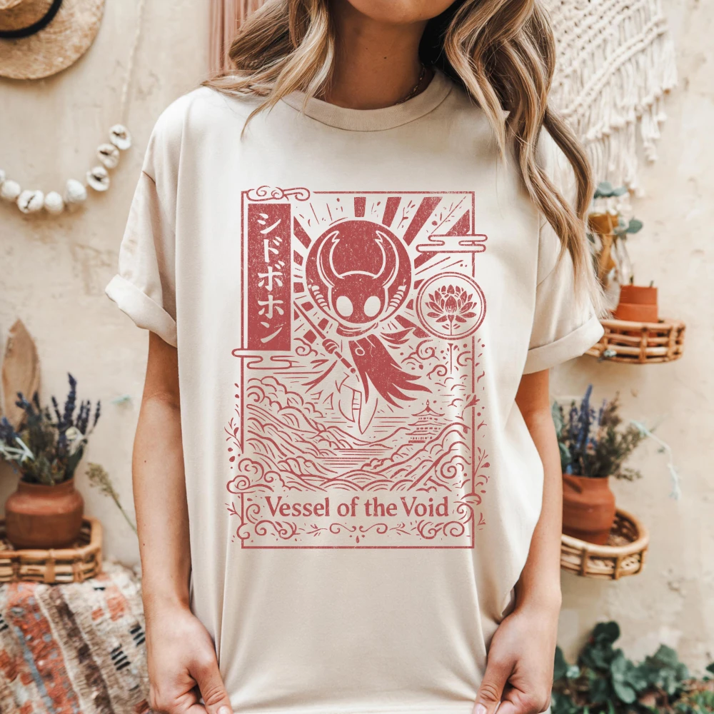 Hollow Knight Fans Silksong Hornet Tee Indie Game Gift Fan Made Gamer T-Shirt Unisex Gaming Shirt Bug Warrior