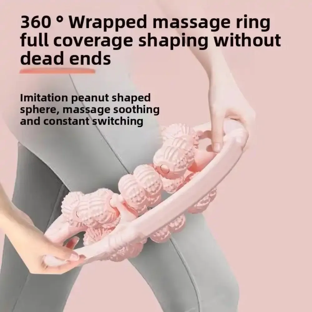 

32 Wheels Annular Leg Clamp Massager Handheld 360-degree Rotation Cellulite Massager Multifunctional Sore Muscle Recovery