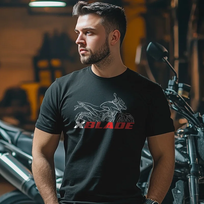 

New XBlade 2018-2024 Motorcycle Graphic T-Shirt 100% Cotton O-Neck Short Sleeve Summer Casual Mens T-shirt S-3XL