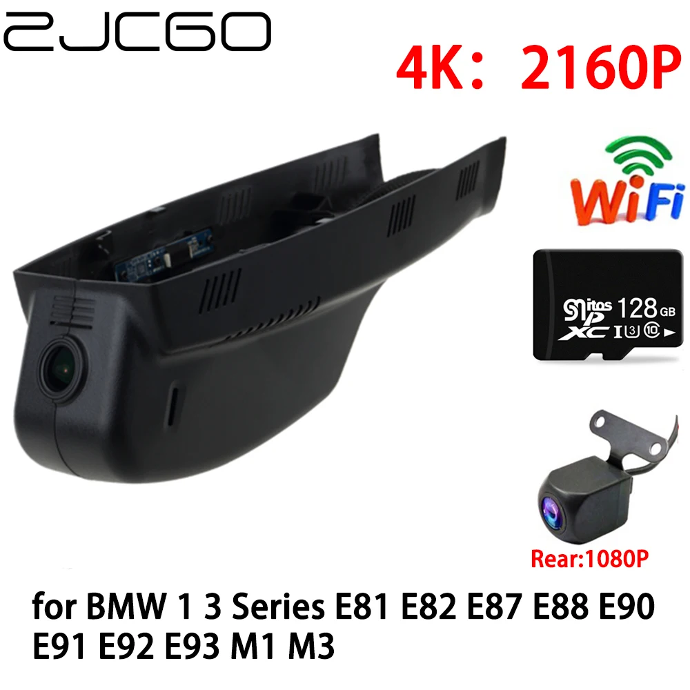 

ZJCGO 4K Car DVR Dash Cam Wifi Front Rear Camera 2 Lens Parking Monitor for BMW 1 3 Series E81 E82 E87 E88 E90 E91 E92 E93 M1 M3