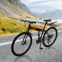 26in 21-Speed Folding Mountain Bike Mountain Bike For Young Adults Mechanical Disc Brake Mountain Bike