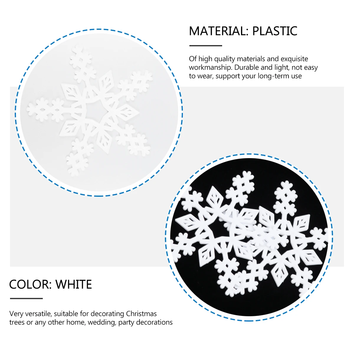 

Snowflake Hanging Decoration Christmas Adornments DIY Snowflakes Ornament Xmas Ornaments Decorate Pendant Plastic