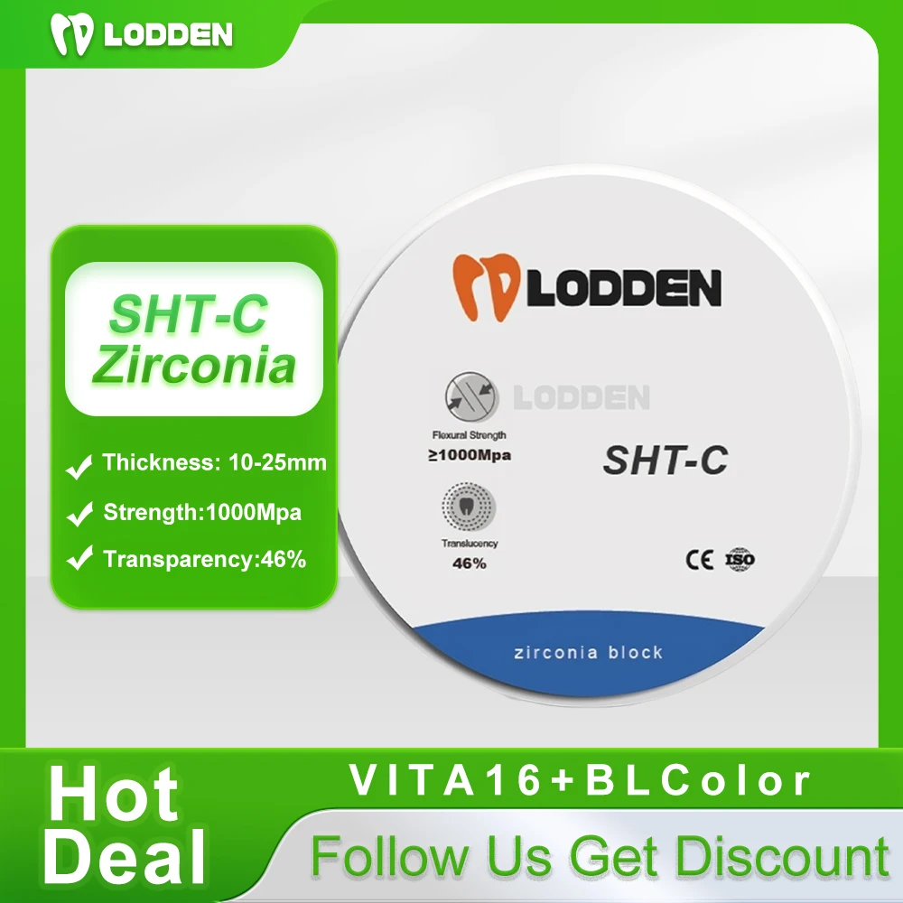 

Dental Zirconia Block SHT-Color Pre-shaded Super-high Transparent Dental Material for Open System 98mm CAD CAM