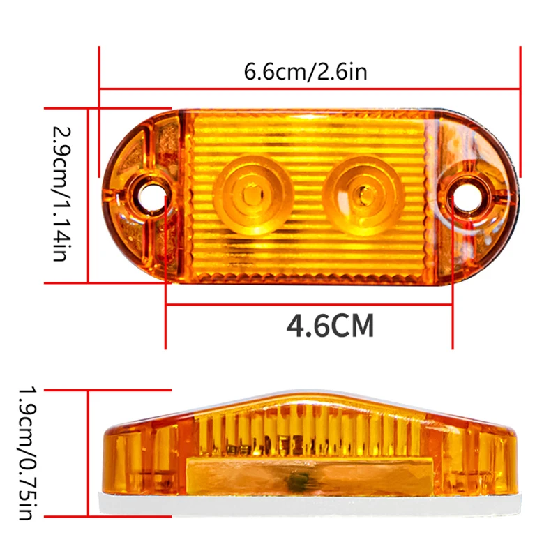 Feux de position latéraux à LED, feu de dégagement avant et arrière, indicateur de camion, accessoires pour bus, camionnette, caravane, 12V, 24V, 1PC