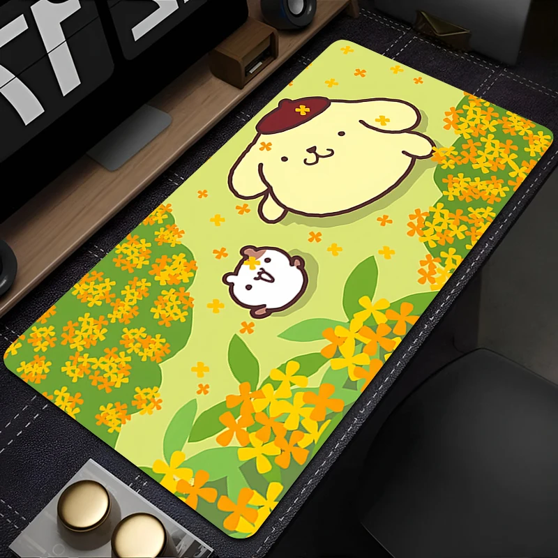 Mouse Pad Non-Slip Large Gaming Rubber Mouse Computer Keyboard Mats Game accessories PC carpet Pom Pom Purin Mousepad Kawaii XXL