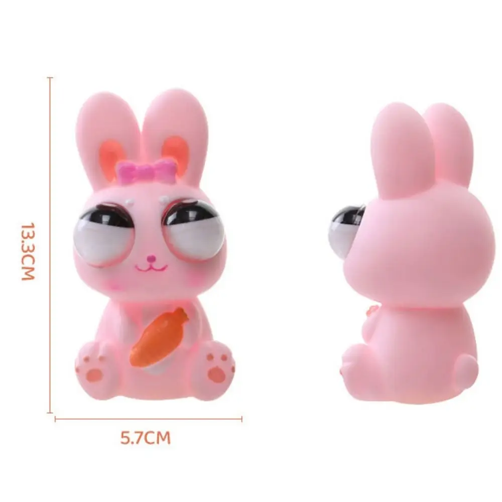 Simulation Rabbit Eyeball Burst Rabbit Cartoon Animal Popping Out Eyes Squeeze Ball Toys TPR Funny Squeeze Stretching Ball