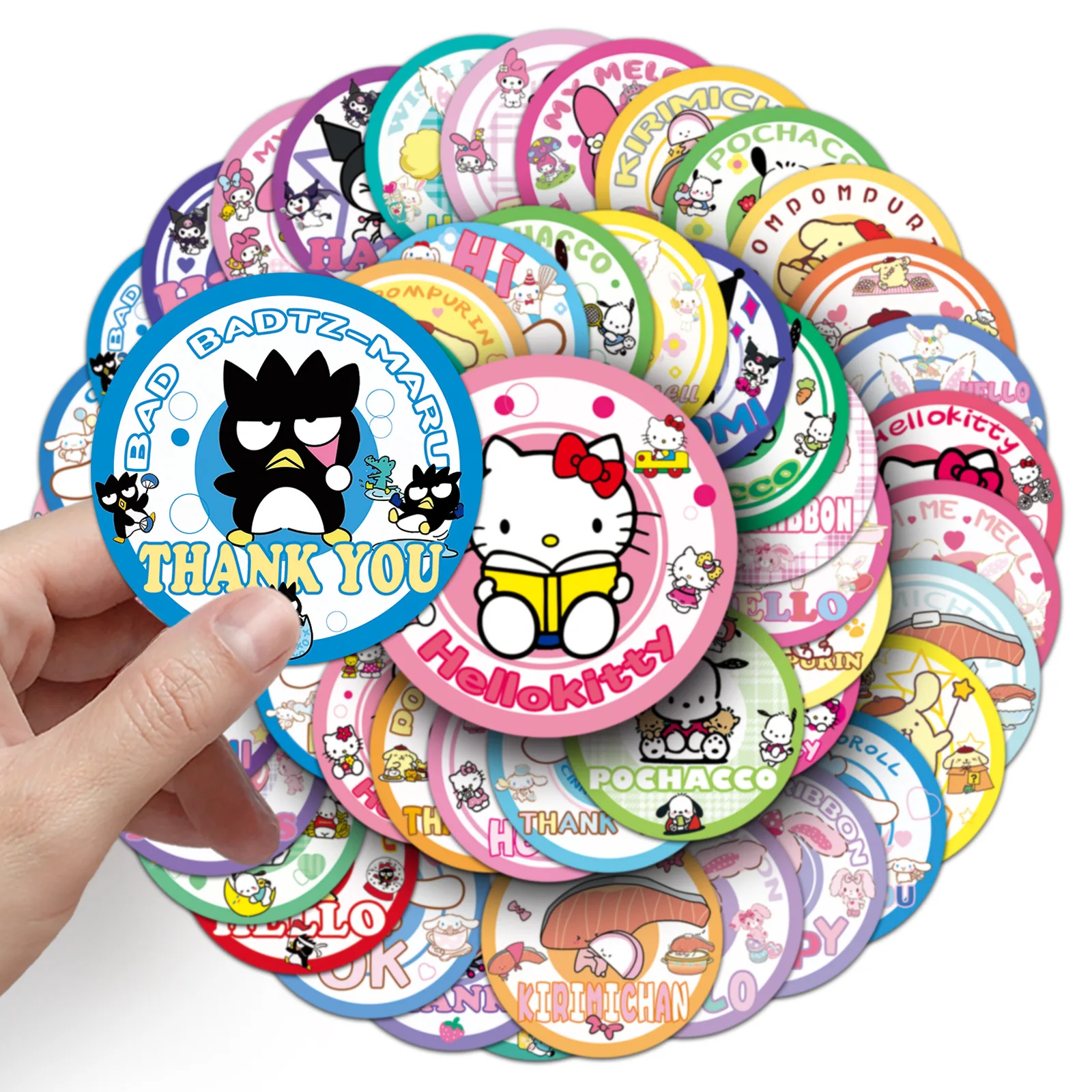 10/50 SZTUK Naklejek Sanrio Graffiti Kawaii Pompompurin Kreskówkowe Naklejki DIY na Laptop Telefon Gitarę Deskorolkę Wodoodporne