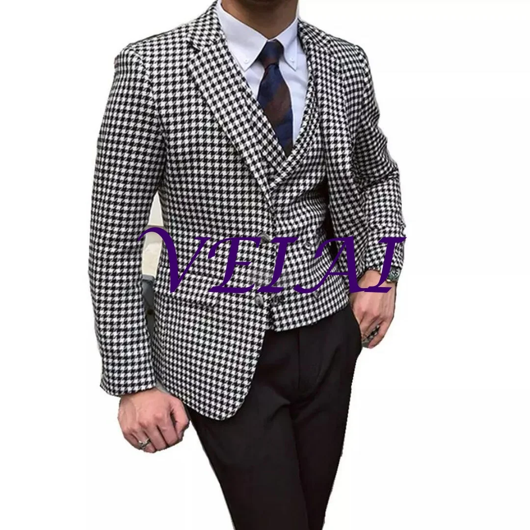 

CustomizedMen's Three-piece Slim Lapel Single Button Party Dress Customized Color Size XS S 4XL 5XL