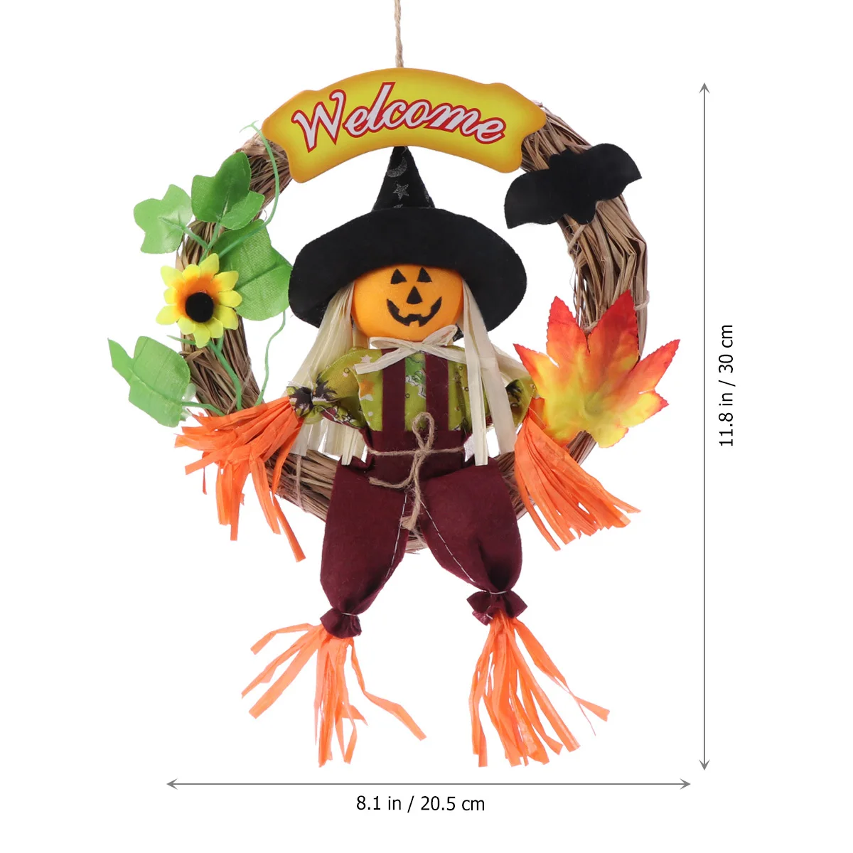 

Wreath Ornament Door Decoration Halloween Hanging Decorations Ghost Wreaths Flower Garland Tag Hanger Tags with Hat