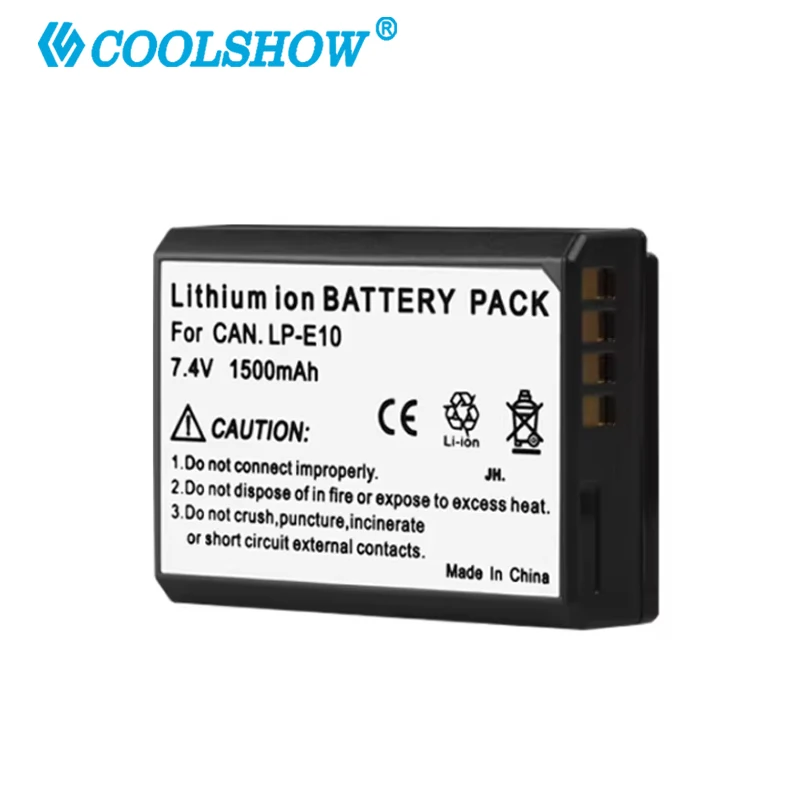 LP-E10 LPE10 1500mAh Camera Battery for Canon EOS 1100D 1200D 1300D Rebel T3 T5 T6 T7 Kiss X50 X70 LPE10 Batteries