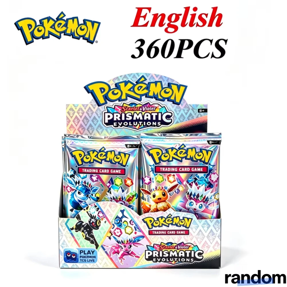 10pcs P Okemon Cards Scarlet & Violet Prismatic Evolutions English Box 36Packs Rare Holo Eevee Collectible Trading Cards Gifts