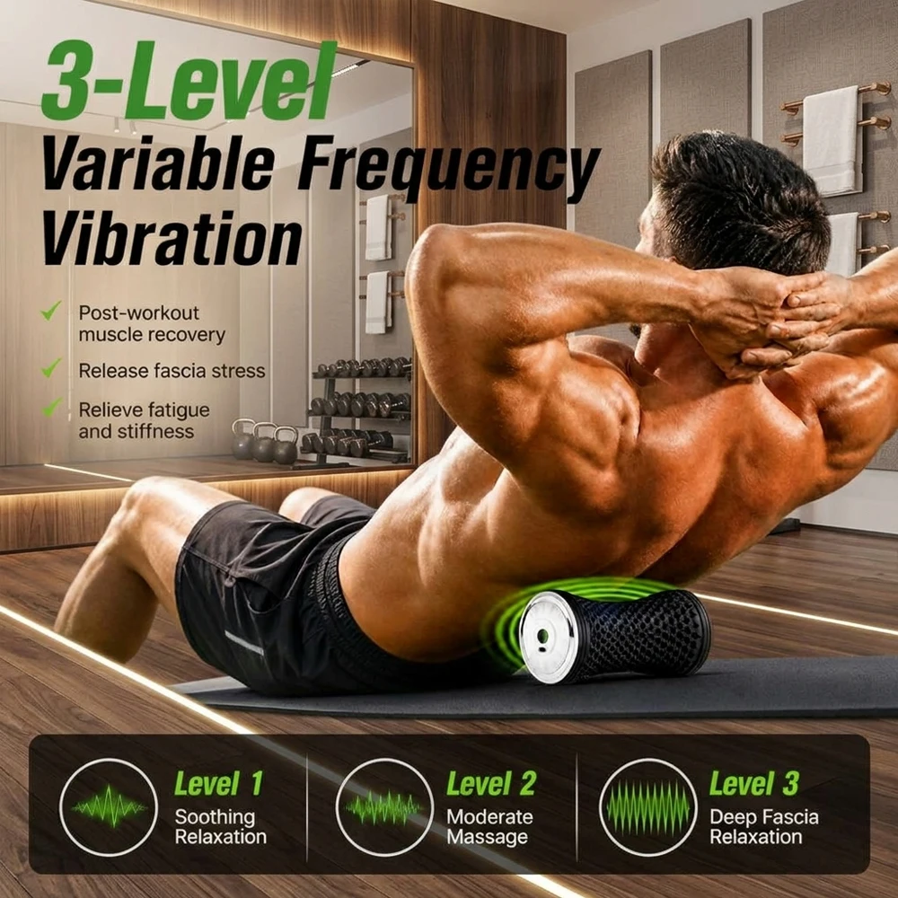 Multi Purpose Massage Roller Vibrating Massage Ball Body Muscle Plantar Fascia Relaxation Portable Neck Back Foot Training Tool
