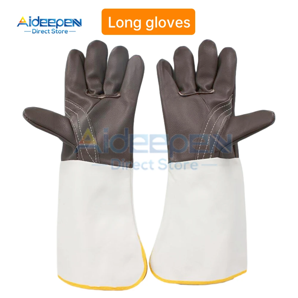 Cowhide Leather Work Gloves Stretchable Wrist Tough Cowhide Working Glove Resistant Knit Wrist Canvas Backing Safety Supplies