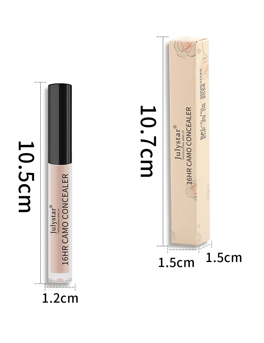 Julystar 2.5Ml Make-Up Foundation Crème Waterdichte En Zweetbestendige Concealer Voor Acne Sproeten Bedekken Donkere Kringen