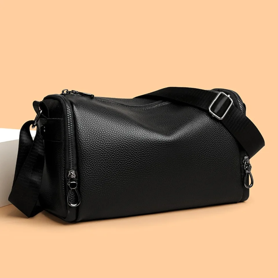 100% جلد البقر الحقيقي حقائب اليد سعة كبيرة الرجال رسول حقائب كتف للرجل السفر أعلى درجة الذكور حقيبة كروسبودي