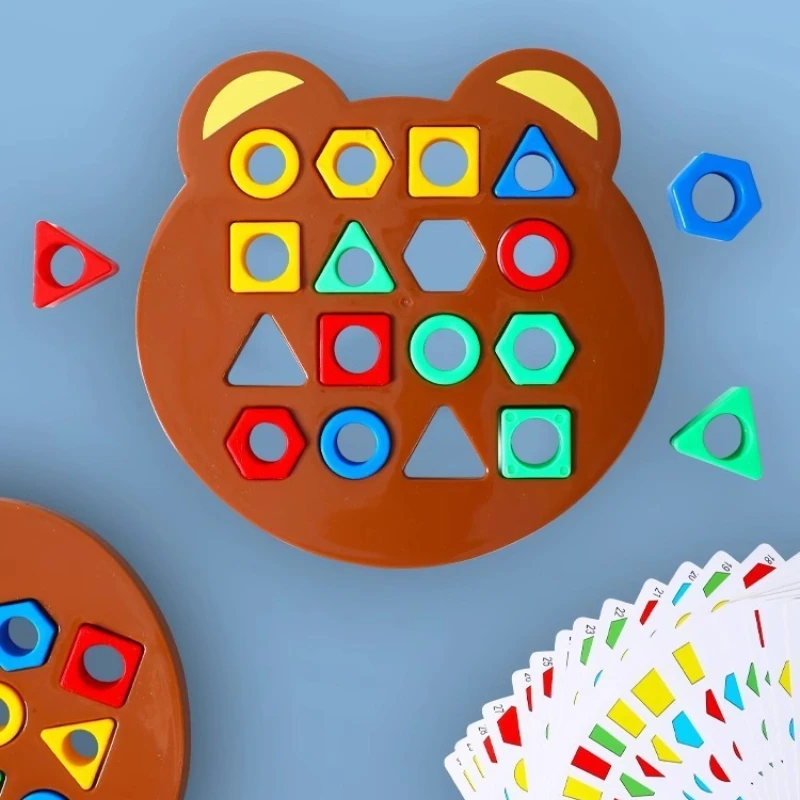 1 pièces Puzzles jouets forme couleur correspondant jeux de société casse-tête Puzzle jeu de logique géométrique cognitif correspondant Puzzles