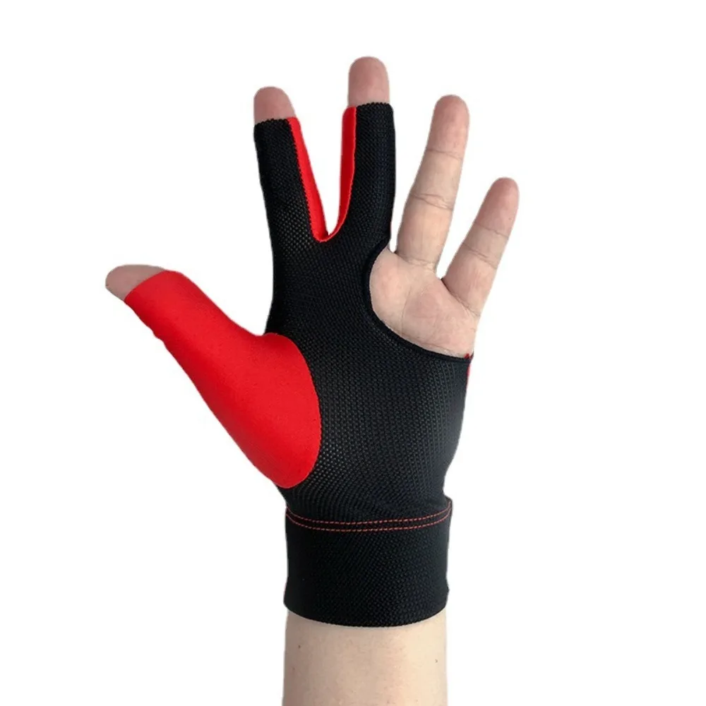 Non-slip Billiards Glove Single Breathable Three Finger Glove Thin Three Fingers Billiards Pool Glove Billiards Supplies