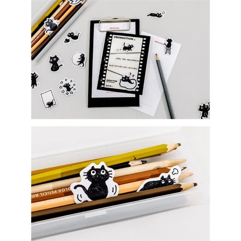 W89C 45X/Box Cats Tema Tema Pegatinas Botella agua Pegatinas decorativas Siginas para skateboards Scrapbooking