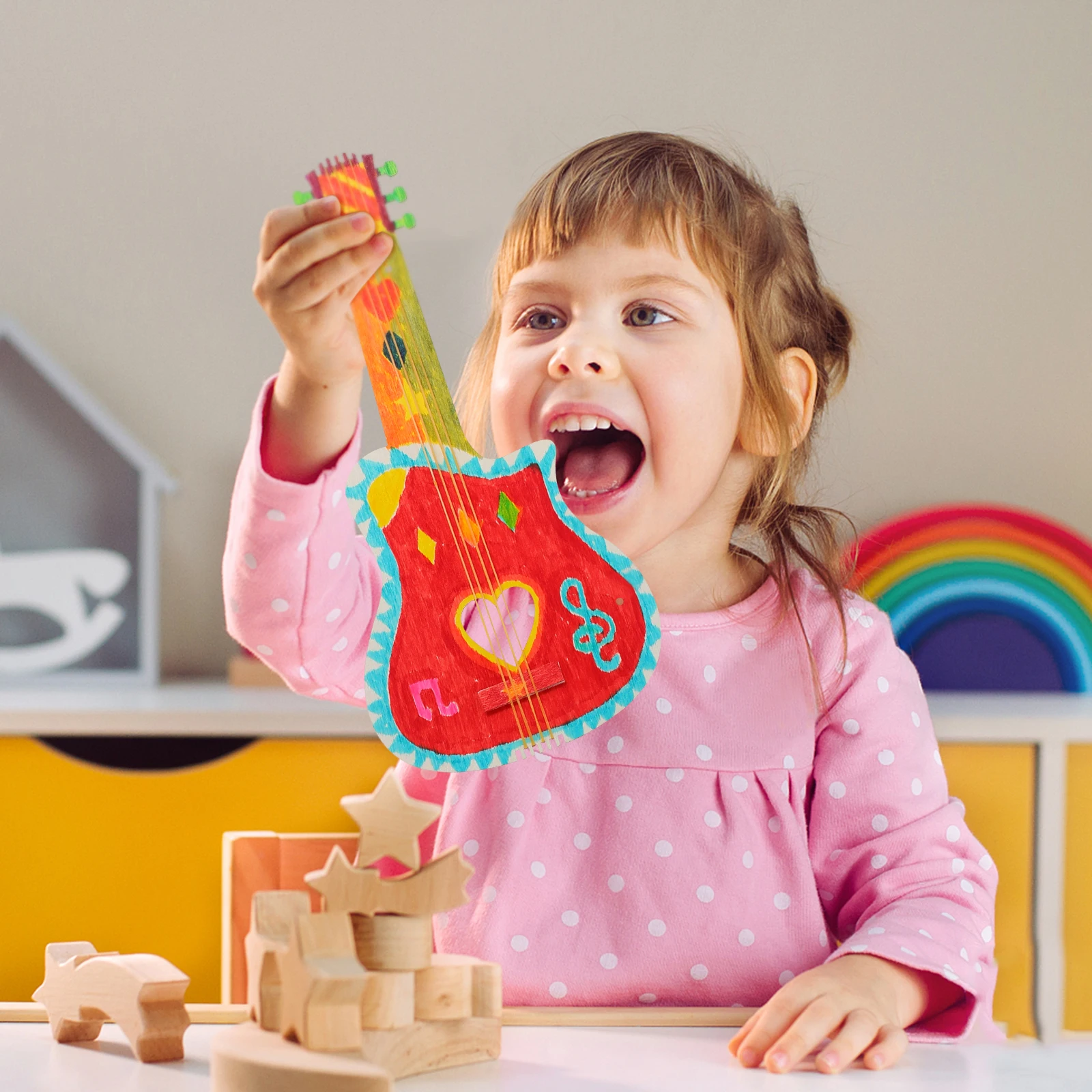 

4pcs For Kids Sturdy Design Easy Handling Size Diy Painting Craft Activity Preschool Kindergarten Home Usekids