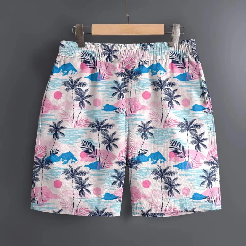 

Men's Shorts Hawaiian 3D Coconut Tree Pattern Beach Shorts Quick Dry Outdoor Sports Sweat Fashion Vacation Wear Men's Shorts