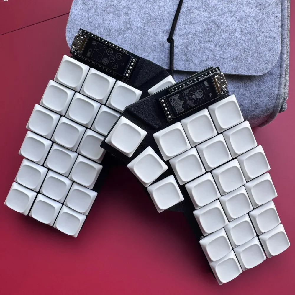 Corne 분할 키보드 3x6 사용자 정의 Kailh Choc 스위치 좋은 뷰 스크린 혼 키보드 키트 핫 스왑 Bluetooth ZMK Remap Teclado Gamer