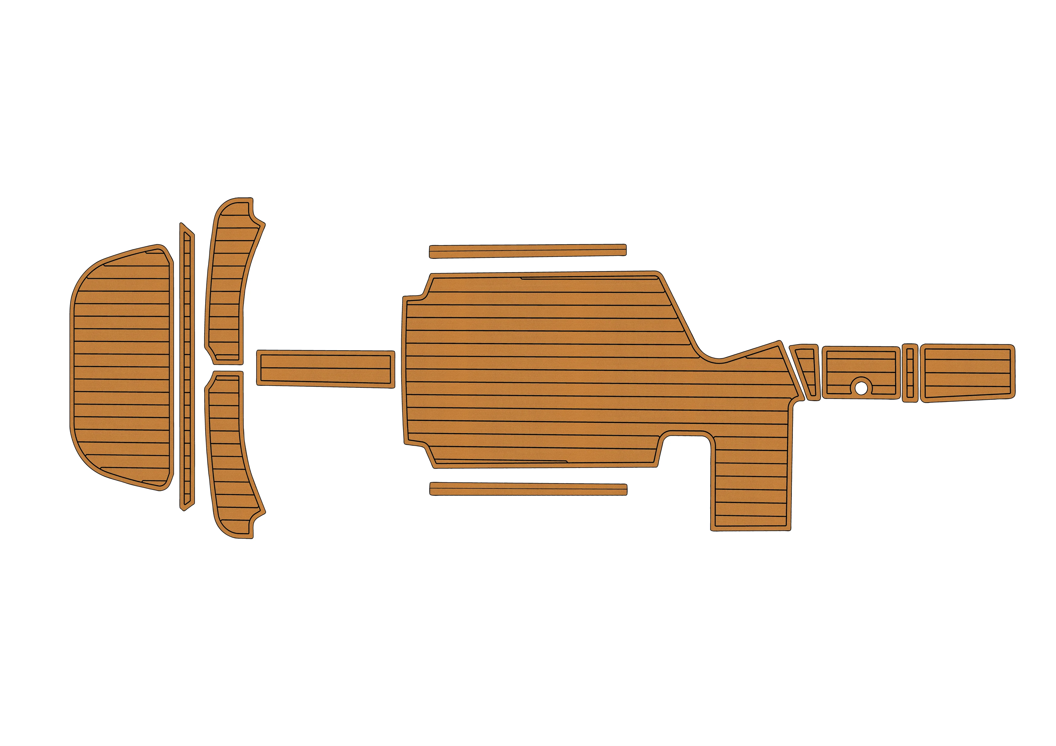 Eva foam Fuax teak seadek marine floor For 2013-2016 Centurion SV233  Cockpit Swim platform 1/4